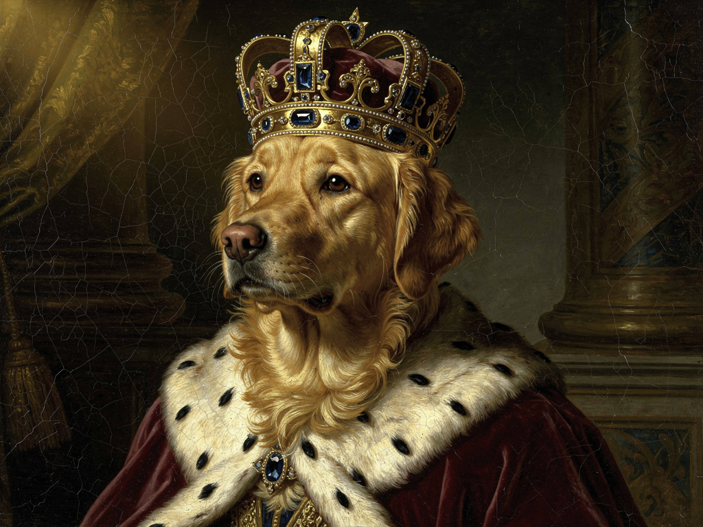 Renaissance portrett av hund